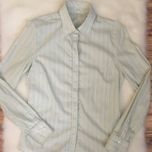 Agnona Italy Striped Tailored Button down Shirt - Picture 5 of 12